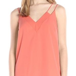 🆕Coral Double-Strap V-Neck Shift Dress